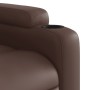 Sillón reclinable de masaje de pie de cuero sintético marrón en Sillones | Comprar online en Foru.es