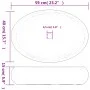 Ovales Aufsatzwaschbecken aus Keramik grau 59x40x15 cm von , Sinkt - Ref: Foro24-155089, Preis: 117,45 €, Rabatt: %