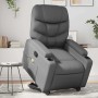 Sillón reclinable de masaje de pie cuero artificial gris en Sillones | Comprar online en Foru.es