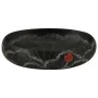 Oval black ceramic countertop sink 59x40x15 cm by , Sinks - Ref: Foro24-155082, Price: 139,67 €, Discount: %