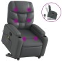 Sillón reclinable de masaje de pie cuero artificial gris en Sillones | Comprar online en Foru.es
