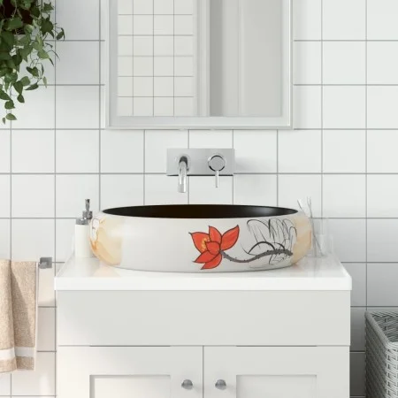 Mehrfarbige ovale Arbeitsplatte aus Keramik 59x40x15 cm von , Sinkt - Ref: Foro24-155113, Preis: 136,71 €, Rabatt: %