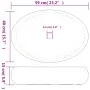 Mehrfarbige ovale Arbeitsplatte aus Keramik 59x40x15 cm von , Sinkt - Ref: Foro24-155113, Preis: 136,71 €, Rabatt: %