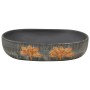 Lavabo sobre encimera ovalado cerámica gris y negro 59x40x14 cm de , Lavabos - Ref: Foro24-155107, Precio: 138,62 €, Descuent...