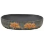 Ovales Keramik-Aufsatzwaschbecken grau und schwarz 59x40x14 cm von , Sinkt - Ref: Foro24-155107, Preis: 136,49 €, Rabatt: %