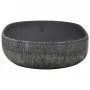Ovales Keramik-Aufsatzwaschbecken grau und schwarz 59x40x14 cm von , Sinkt - Ref: Foro24-155107, Preis: 136,49 €, Rabatt: %
