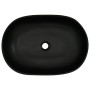 Lavabo sobre encimera ovalado cerámica gris y negro 59x40x14 cm de , Lavabos - Ref: Foro24-155107, Precio: 138,62 €, Descuent...