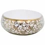 Lavabo sobre encimera ovalado cerámica blanco dorado 59x40x15cm de , Lavabos - Ref: Foro24-155111, Precio: 182,90 €, Descuent...