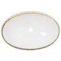 Lavabo sobre encimera ovalado cerámica blanco dorado 59x40x15cm de , Lavabos - Ref: Foro24-155111, Precio: 182,90 €, Descuent...