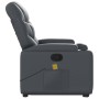Sillón reclinable de masaje de pie cuero artificial gris en Sillones | Comprar online en Foru.es