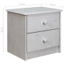 Mesita de noche de madera maciza de pino 43x34x40 cm de vidaXL, Mesitas de noche - Ref: Foro24-325535, Precio: 42,41 €, Descu...