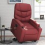 Sillón reclinable de masaje de pie cuero artificial rojo tinto en Sillones | Comprar online en Foru.es