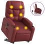 Sillón reclinable de masaje de pie cuero artificial rojo tinto en Sillones | Comprar online en Foru.es