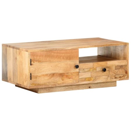 Mesa de centro de madera maciza de mango 90x50x35 cm en Mesas de centro | Comprar online en Foru.es