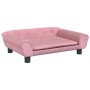 Cama para perros de terciopelo rosa 70x48x22 cm en Camas para perros | Comprar online en Foru.es