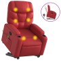 Sillón reclinable de masaje de pie cuero artificial rojo en Sillones | Comprar online en Foru.es