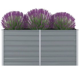 Jardinera elevada 160x80x77 cm acero galvanizado gris de vidaXL, Maceteros y jardineras - Ref: Foro24-42404, Precio: 59,17 €,...