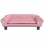 Cama para perros de terciopelo rosa 70x48x22 cm en Camas para perros | Comprar online en Foru.es