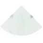 Corner shelf with chrome supports white glass 35x35 cm by vidaXL, Shelves and shelves - Ref: Foro24-243859, Price: 17,75 €, D...