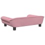 Cama para perros de terciopelo rosa 70x48x22 cm en Camas para perros | Comprar online en Foru.es