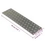 Perforated plates 40 pcs galvanized steel 2 mm 300x80 mm by , Hardware items - Ref: Foro24-155542, Price: 39,14 €, Discount: %