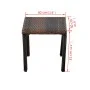 Tumbonas con mesita ratán sintético marrón de vidaXL, Tumbonas - Ref: Foro24-42490, Precio: 305,94 €, Descuento: %