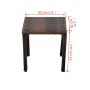 Tumbonas con mesita ratán sintético marrón de vidaXL, Tumbonas - Ref: Foro24-42490, Precio: 311,15 €, Descuento: %
