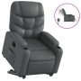 Sillón reclinable elevable eléctrico de cuero sintético gris en Sillones | Comprar online en Foru.es
