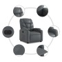 Sillón reclinable elevable eléctrico de cuero sintético gris en Sillones | Comprar online en Foru.es