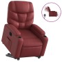 Sillón elevable eléctrico cuero artificial rojo tinto en Sillones | Comprar online en Foru.es