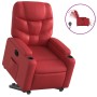 Sillón elevable eléctrico cuero artificial rojo en Sillones | Comprar online en Foru.es
