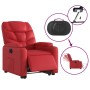 Sillón elevable eléctrico cuero artificial rojo en Sillones | Comprar online en Foru.es