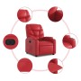 Sillón elevable eléctrico cuero artificial rojo en Sillones | Comprar online en Foru.es