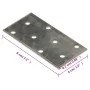 Placas perforadas 60 uds acero galvanizado 2 mm 80x40 mm de , Artículos de ferretería - Ref: Foro24-155532, Precio: 17,67 €, ...