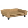 Cama para perros de terciopelo marrón 70x48x22 cm en Camas para perros | Comprar online en Foru.es