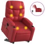 Sillón de majaje elevable eléctrico cuero artificial rojo en Sillones | Comprar online en Foru.es