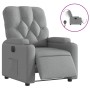 Sillón reclinable eléctrico tela gris claro en Sillones | Comprar online en Foru.es