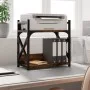 Soporte de impresora 2 niveles roble ahumado 40x20x40 cm de , Soportes para impresoras - Ref: Foro24-833992, Precio: 25,36 €,...