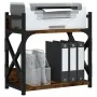 Soporte de impresora 2 niveles roble ahumado 40x20x40 cm de , Soportes para impresoras - Ref: Foro24-833992, Precio: 25,36 €,...