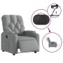 Sillón reclinable eléctrico tela gris claro en Sillones | Comprar online en Foru.es