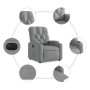 Sillón reclinable eléctrico tela gris claro en Sillones | Comprar online en Foru.es