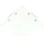 Corner shelf with chrome supports white glass 45x45 cm by vidaXL, Shelves and shelves - Ref: Foro24-243854, Price: 21,65 €, D...