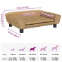 Cama para perros de terciopelo marrón 70x48x22 cm en Camas para perros | Comprar online en Foru.es