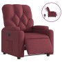 Sillón reclinable eléctrico tela rojo tinto en Sillones | Comprar online en Foru.es