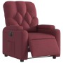 Sillón reclinable eléctrico tela rojo tinto en Sillones | Comprar online en Foru.es
