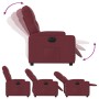 Sillón reclinable eléctrico tela rojo tinto en Sillones | Comprar online en Foru.es