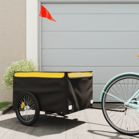 Remolque para bicicleta hierro negro y amarillo 45 kg de , Remolques para bicicletas - Ref: Foro24-94092, Precio: 82,84 €, De...