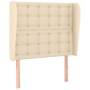 Cabecero con orejas de tela color crema 103x23x118/128 cm de , Cabeceros y pies de cama - Ref: Foro24-3118385, Precio: 75,32 ...