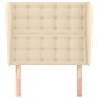 Cabecero con orejas de tela color crema 103x23x118/128 cm de , Cabeceros y pies de cama - Ref: Foro24-3118385, Precio: 75,32 ...