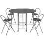 Conjunto de comedor plegable 5 piezas MDF negro de vidaXL, muebles para cocinas y comedores - Ref: Foro24-243902, Precio: 196...